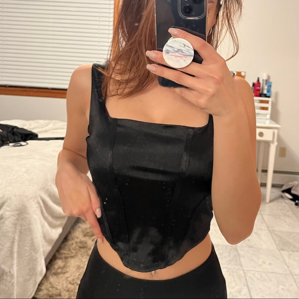 Satin corset top